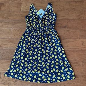 Boden Effie Sleeveless Lemon/Blueberry Jersey Dress!